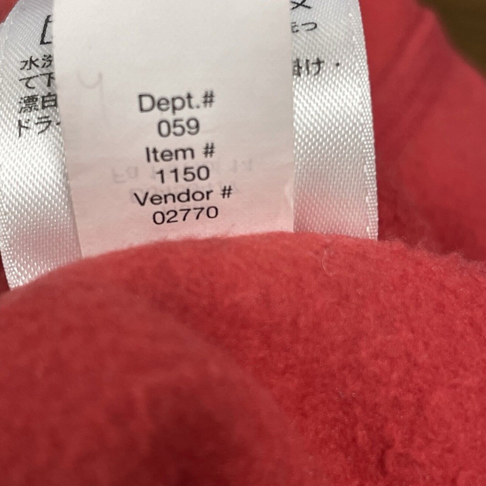 Eddie Bauer Womens S Polar Fleece Sweatshirt Red Pullover 1/4 Zip Long Sleeve - Picture 7 of 10
